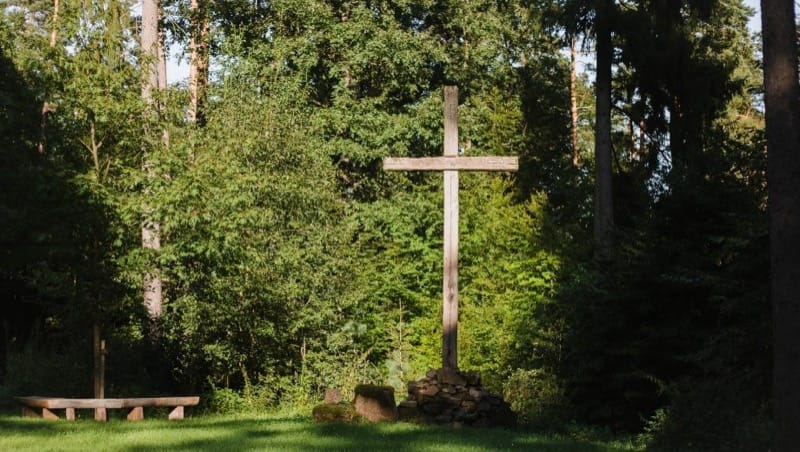 Andachtsplatz im FriedWald Spessart, Foto: FriedWald